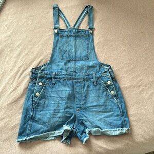 Madewell Adirondack Short Overalls Shortalls premium denim Blue wash